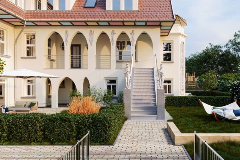 Citymakler Dresden präsentiert: Villa Weinberg, Weinbergstraße 76, Dresden-Trachenberge, Außenansicht Eingang